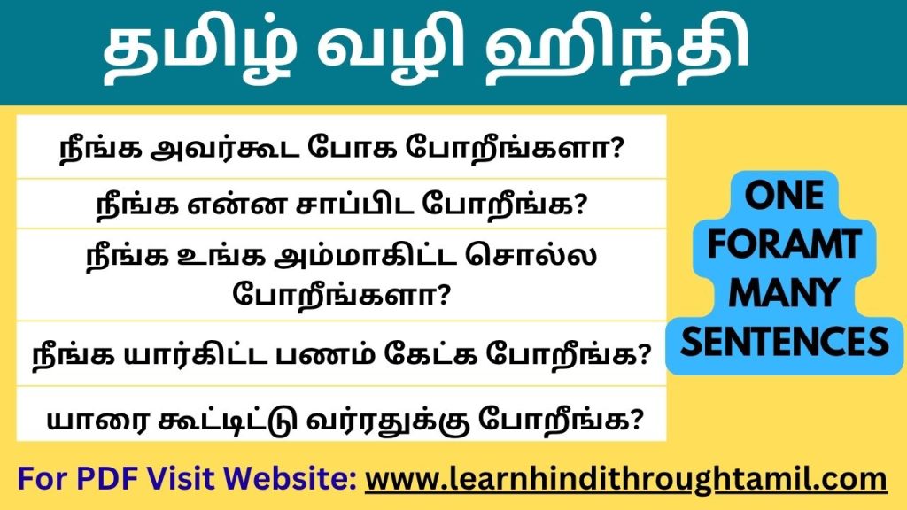 Daily usage Hindi sentences