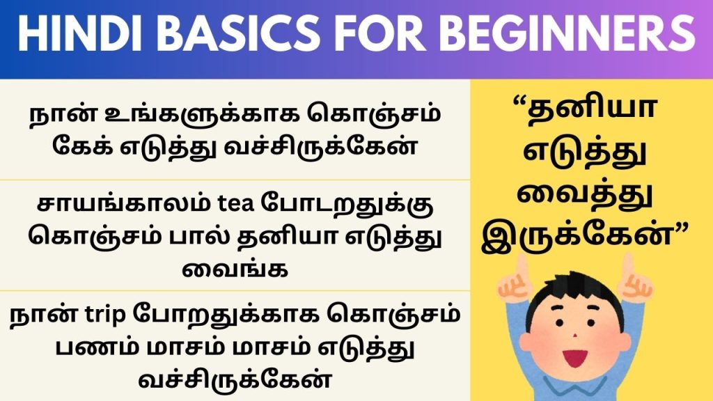 Daily use Hindi sentences through Tamil